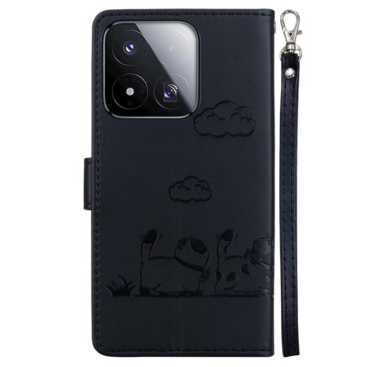 For Xiaomi 17 Max 5G Cute Cats RFID Leather Phone Case(Black) - Image 3