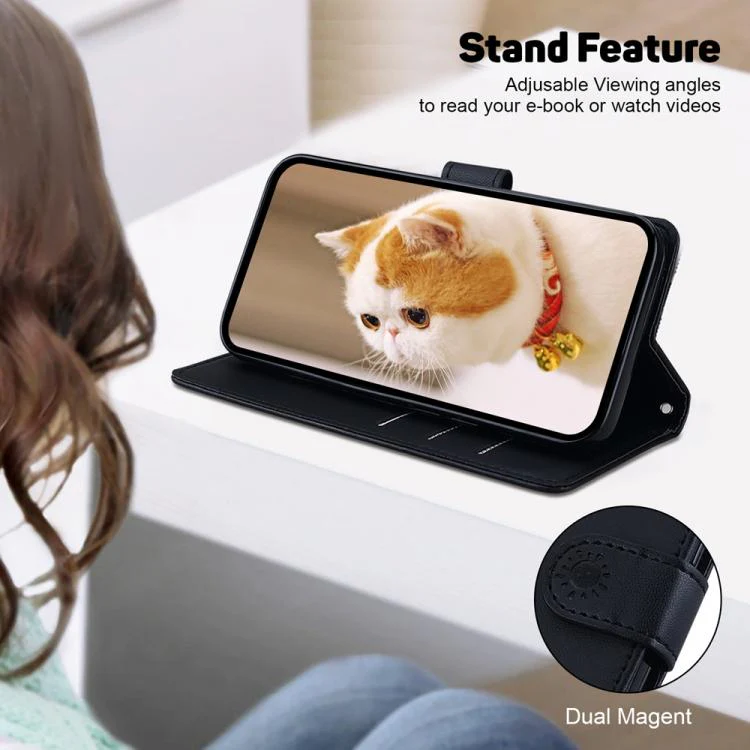 For Xiaomi 17 Max 5G Cute Cats RFID Leather Phone Case(Black) - Image 5