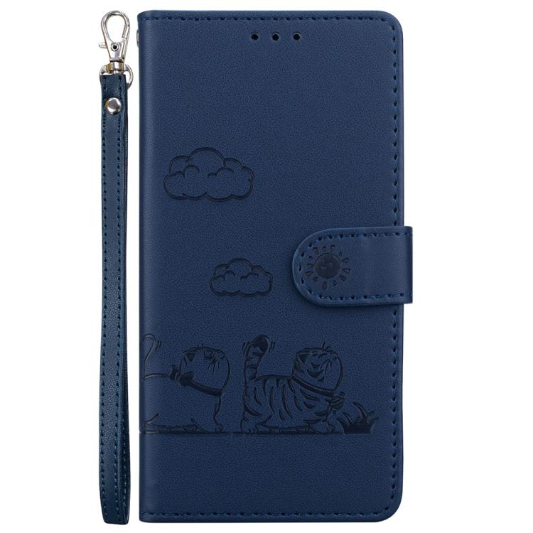 For Xiaomi 17 Max 5G Cute Cats RFID Leather Phone Case(Blue) - Image 2