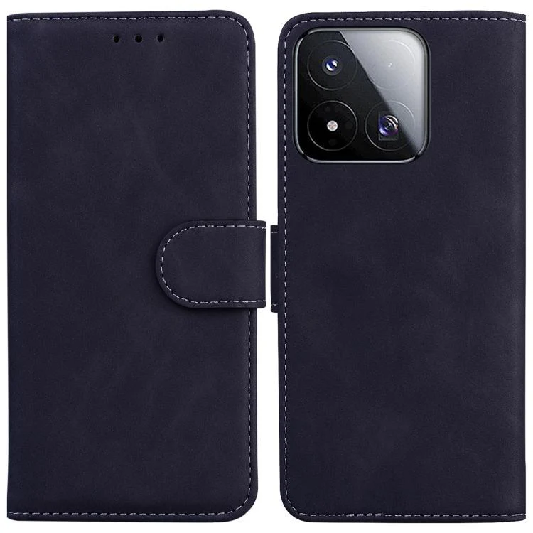 For Xiaomi 17 Max 5G Skin Feel Pure Color Flip Leather Phone Case(Black)