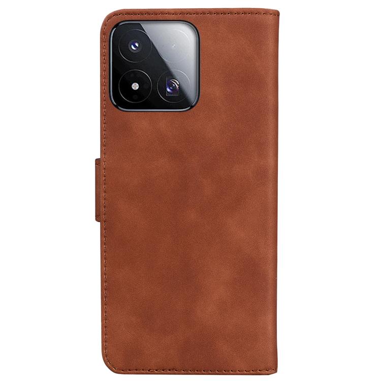 For Xiaomi 17 Max 5G Skin Feel Pure Color Flip Leather Phone Case(Brown) - Image 3