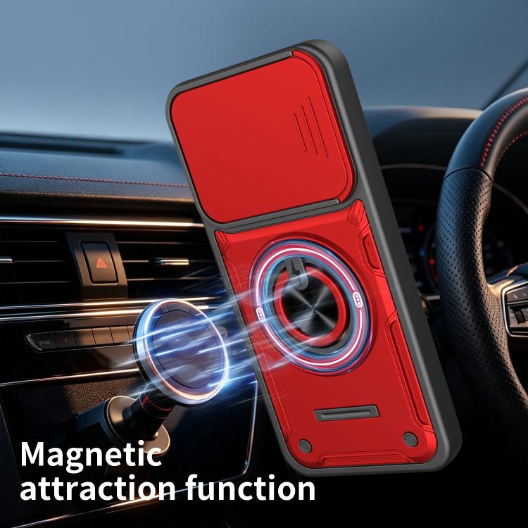 For Xiaomi 17 Multifunctional Sliding Camshield Ring Holder Phone Case(Orange) - Image 3