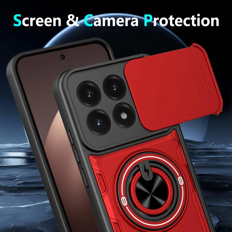 For Xiaomi 17 Multifunctional Sliding Camshield Ring Holder Phone Case(Purple) - Image 8