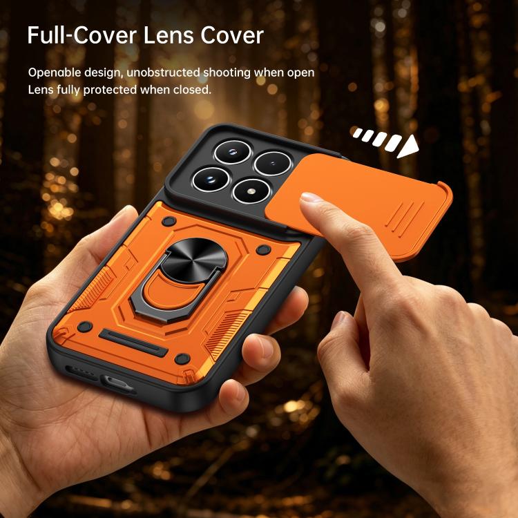 For Xiaomi 17 Nanshan Armor Sliding Camshield Ring Holder Phone Case(Black) - Image 5