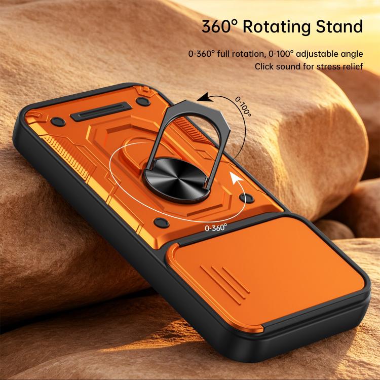 For Xiaomi 17 Nanshan Armor Sliding Camshield Ring Holder Phone Case(Blue) - Image 3