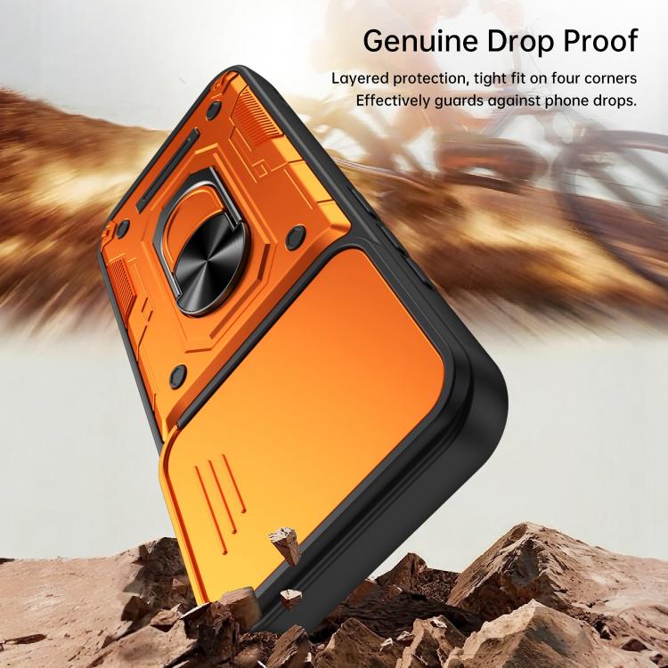 For Xiaomi 17 Nanshan Armor Sliding Camshield Ring Holder Phone Case(Red) - Image 9