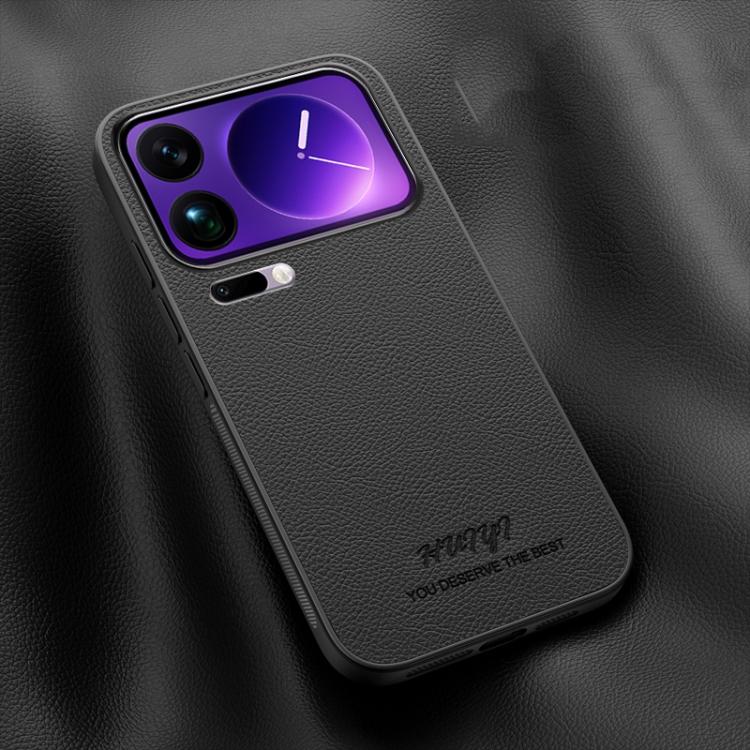 For Xiaomi 17 Pro Max HUIYI Leather Magnetic Phone Case(Black)