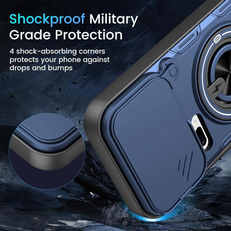 For Xiaomi 17 Pro Max Multifunctional Sliding Camshield Ring Holder Phone Case(Purple) - Image 4