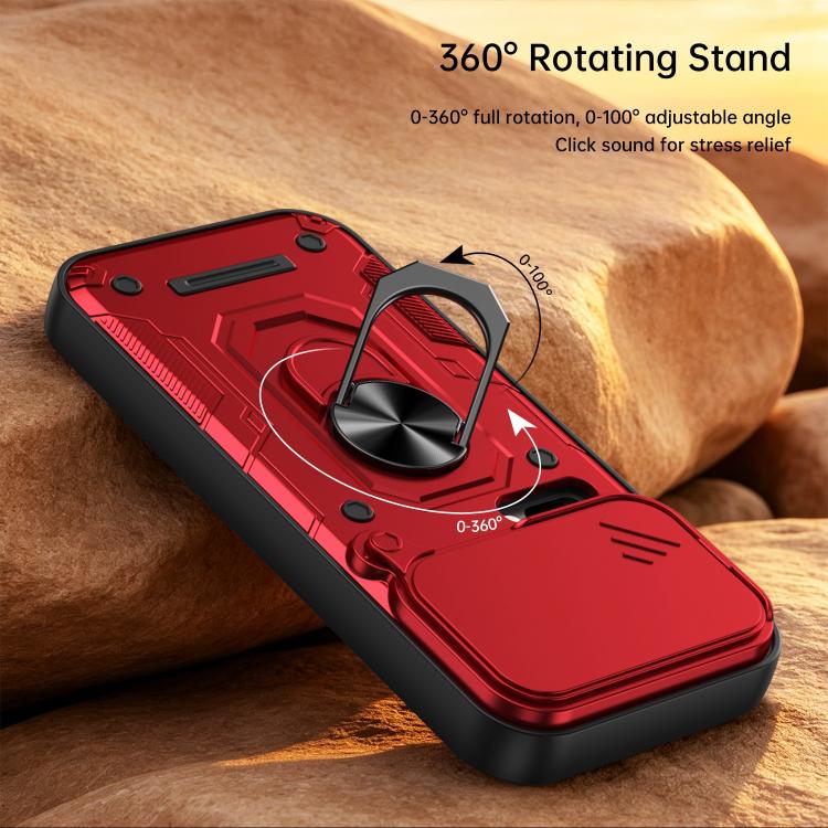 For Xiaomi 17 Pro Max Nanshan Armor Sliding Camshield Ring Holder Phone Case(Purple) - Image 3