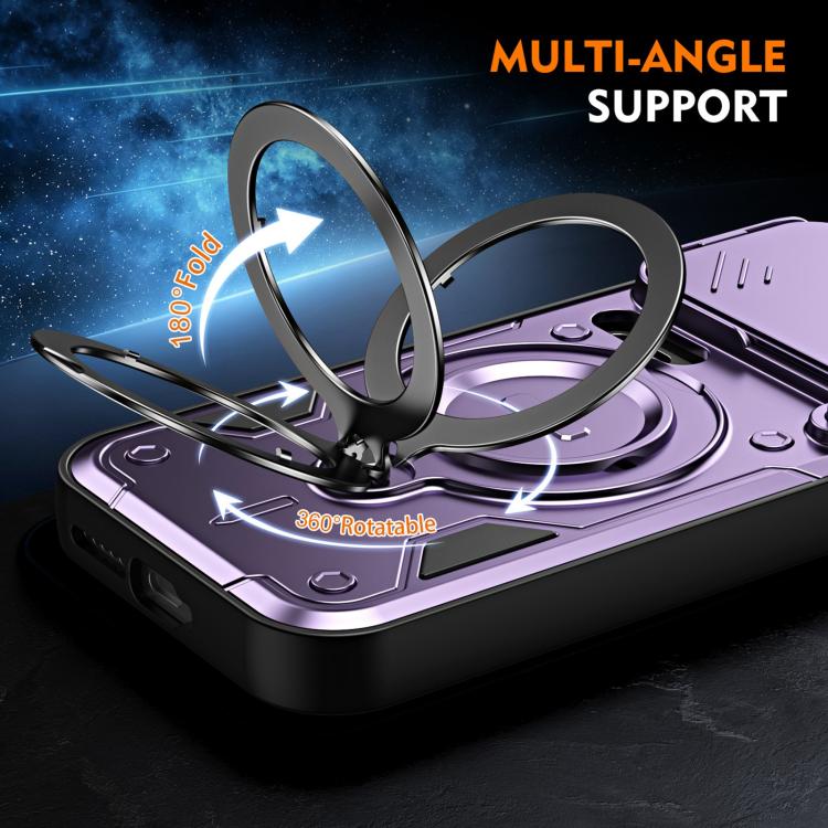 For Xiaomi 17 Pro Max Ring Holder Lens Slide Cover Phone Case(Black) - Image 3