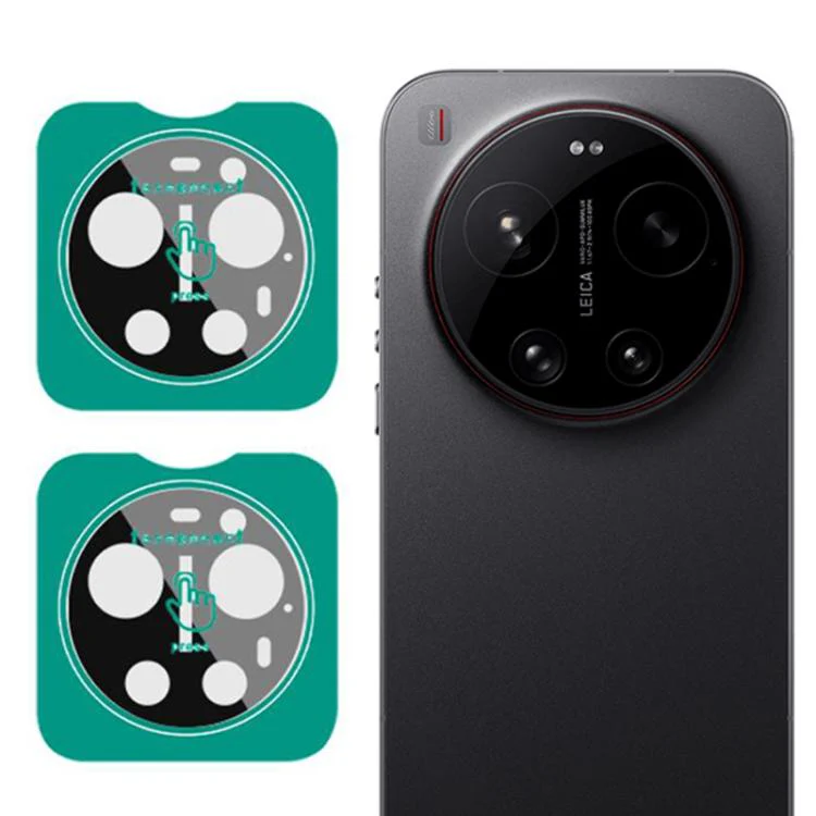 For Xiaomi 17 Ultra 2pcs/Set LeReach TF Series Snap Version HD Wear-Resistant Camera Lens Glass Film(Black)