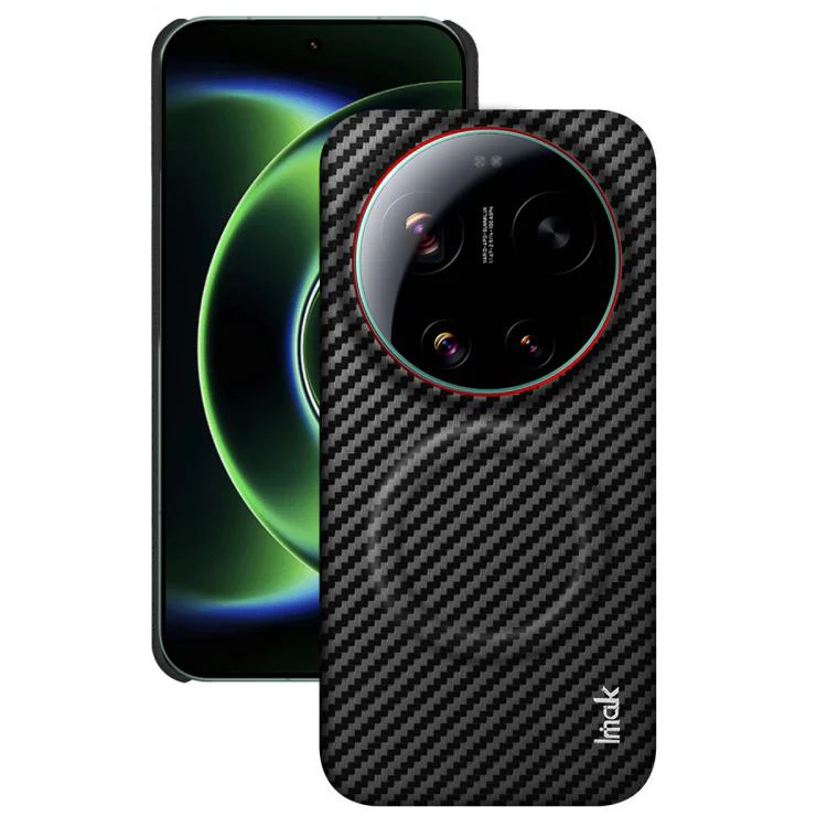 For Xiaomi 17 Ultra by Leica imak Ruiyi Series Red Ring Carbon Fiber Texture Magnetic Phone Case(Black) - Image 2