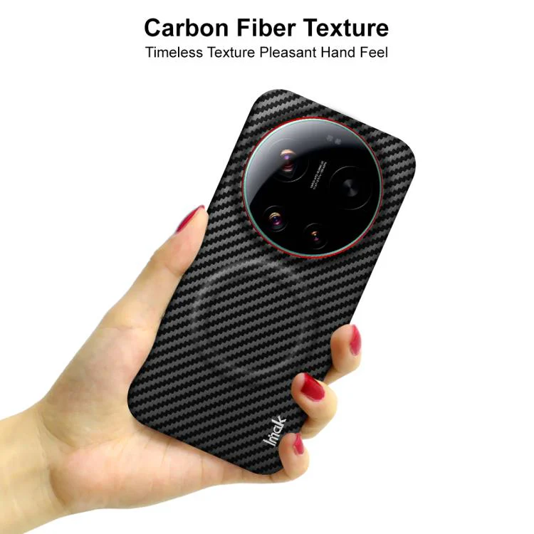For Xiaomi 17 Ultra by Leica imak Ruiyi Series Red Ring Carbon Fiber Texture Magnetic Phone Case(Black) - Image 6