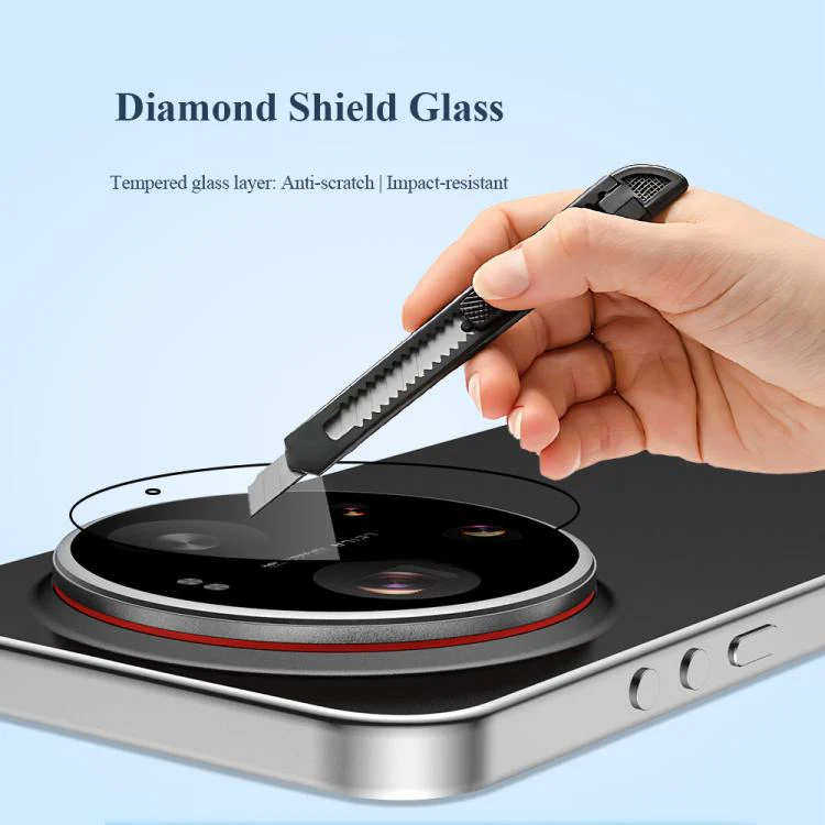 For Xiaomi 17 Ultra LeReach TF Series Snap Version HD Wear-Resistant Camera Lens Glass Film(Black) - Image 5