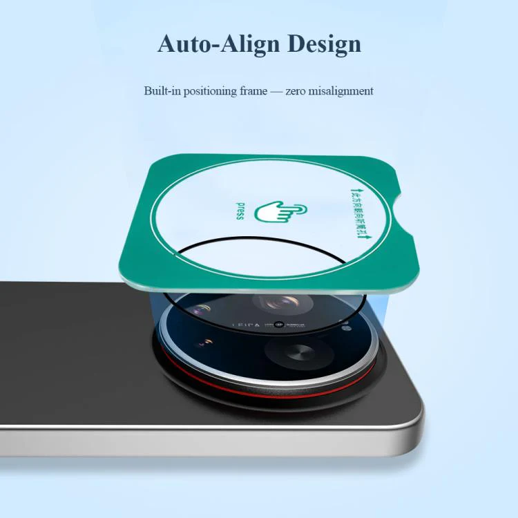 For Xiaomi 17 Ultra LeReach TF Series Snap Version HD Wear-Resistant Camera Lens Glass Film(Clear with Black Frame) - Image 4