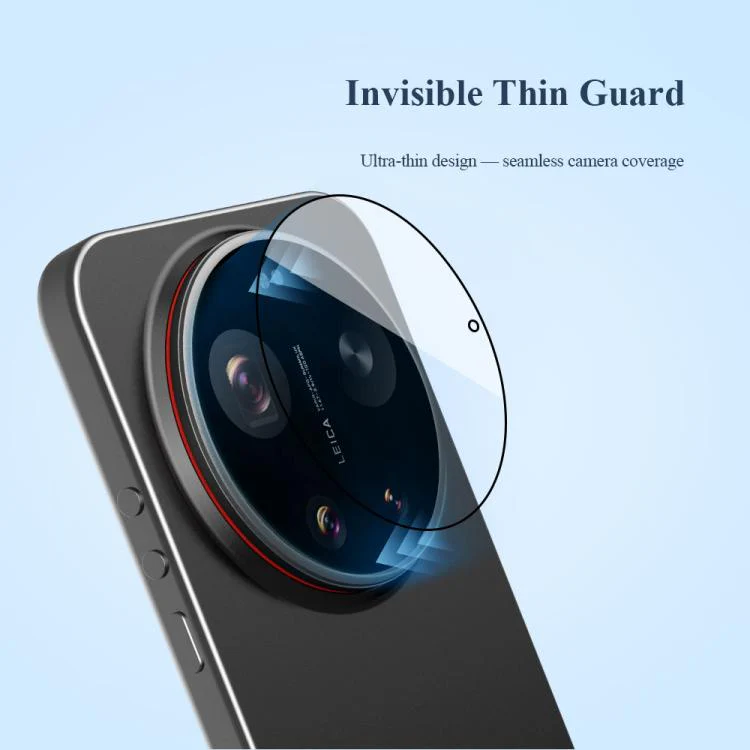 For Xiaomi 17 Ultra LeReach TF Series Snap Version HD Wear-Resistant Camera Lens Glass Film(Clear with Black Frame) - Image 9