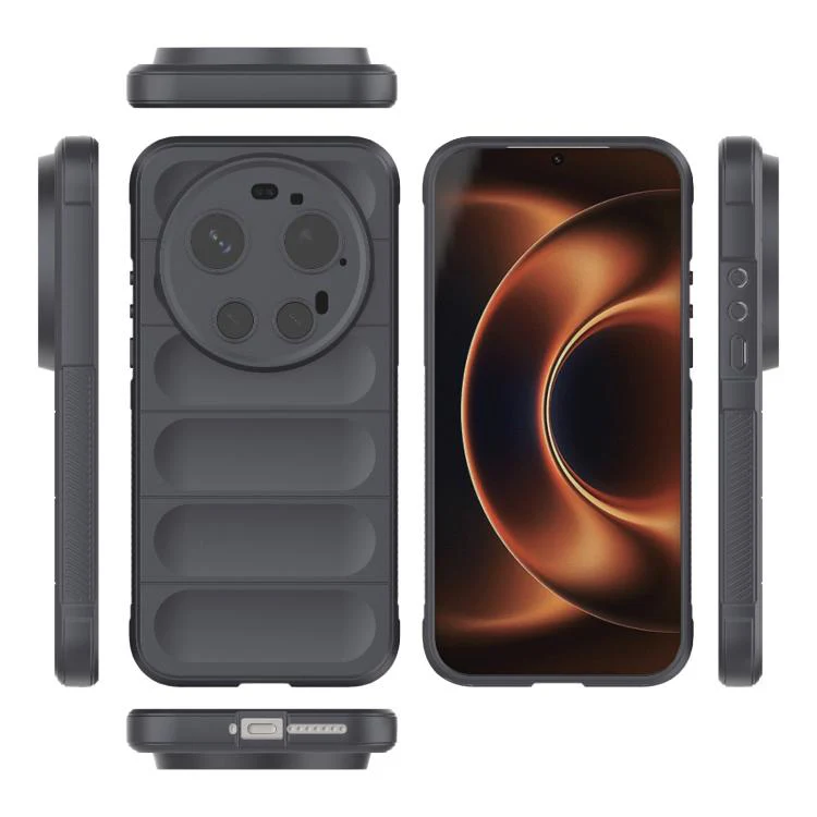 For Xiaomi 17 Ultra Magic Shield TPU + Flannel Phone Case(Grey) - Image 3