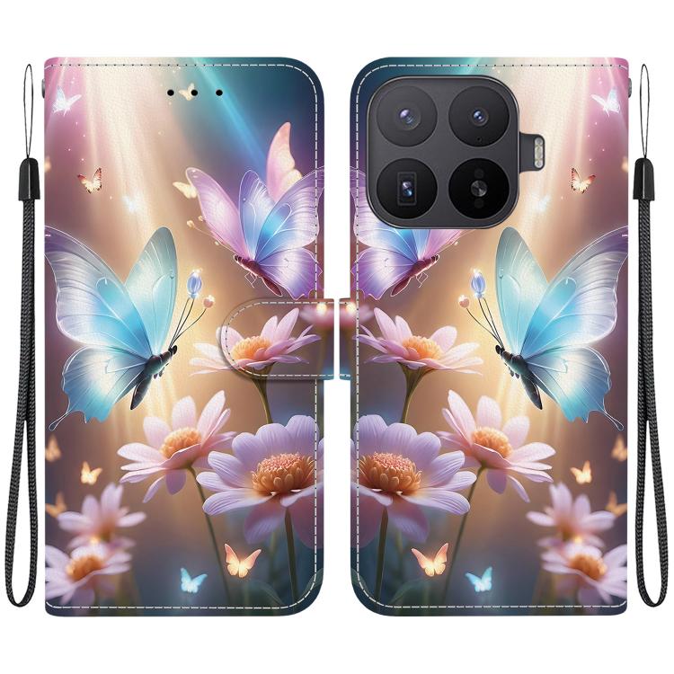 For Xiaomi 17T 5G Crystal Texture Colored Drawing Leather Phone Case(Butterfly Love Flower)