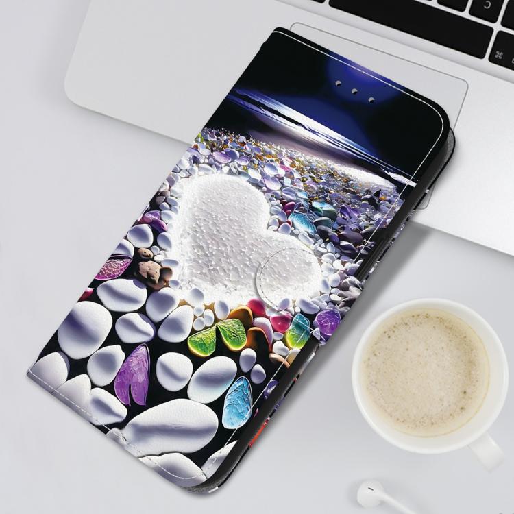 For Xiaomi 17T 5G Crystal Texture Colored Drawing Leather Phone Case(Heart Shaped) - Image 7