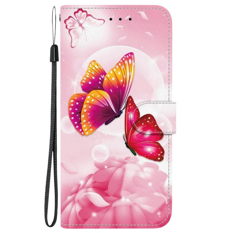 For Xiaomi 17T 5G Crystal Texture Colored Drawing Leather Phone Case(Pink Butterflies) - Image 2