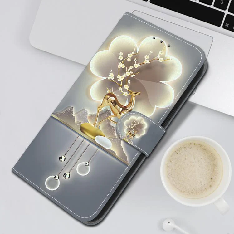 For Xiaomi 17T 5G Crystal Texture Colored Drawing Leather Phone Case(Sika Deer) - Image 7