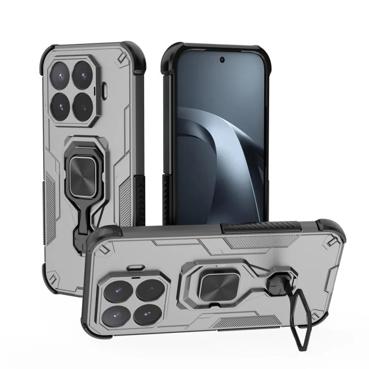 For Xiaomi 17T 5G Metal Kickstand TPU Hybrid PC Phone Case(Grey)