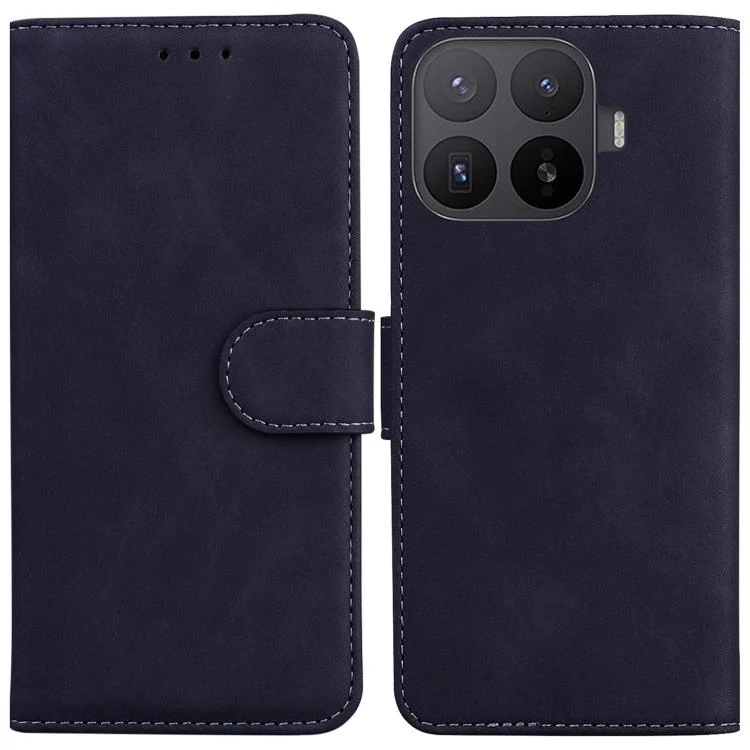 For Xiaomi 17T 5G Skin Feel Pure Color Flip Leather Phone Case(Black)