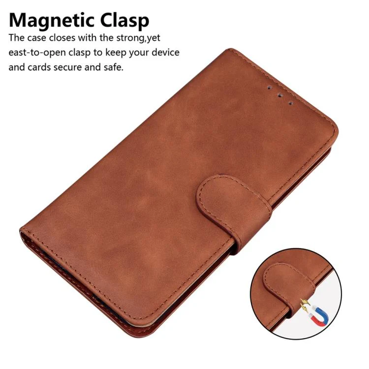 For Xiaomi 17T 5G Skin Feel Pure Color Flip Leather Phone Case(Brown) - Image 6