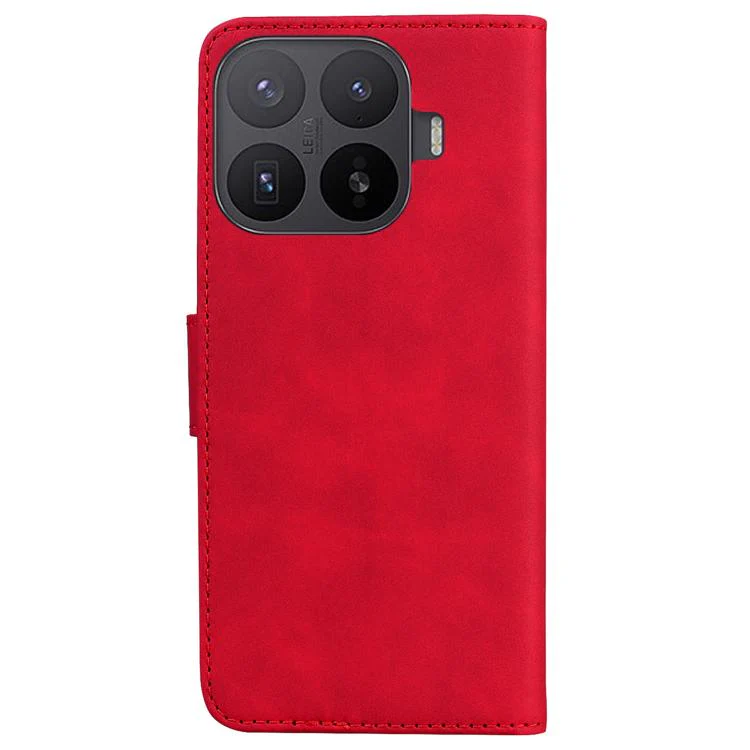 For Xiaomi 17T 5G Skin Feel Pure Color Flip Leather Phone Case(Red) - Image 3