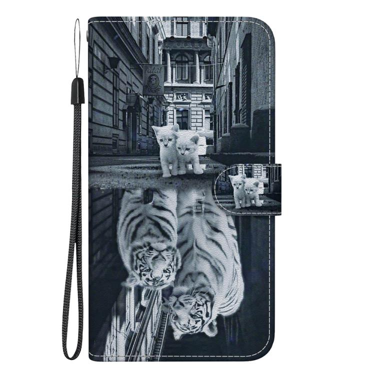 For Xiaomi 17T Pro 5G Crystal Texture Colored Drawing Leather Phone Case(Cat Tiger Reflection) - Image 2