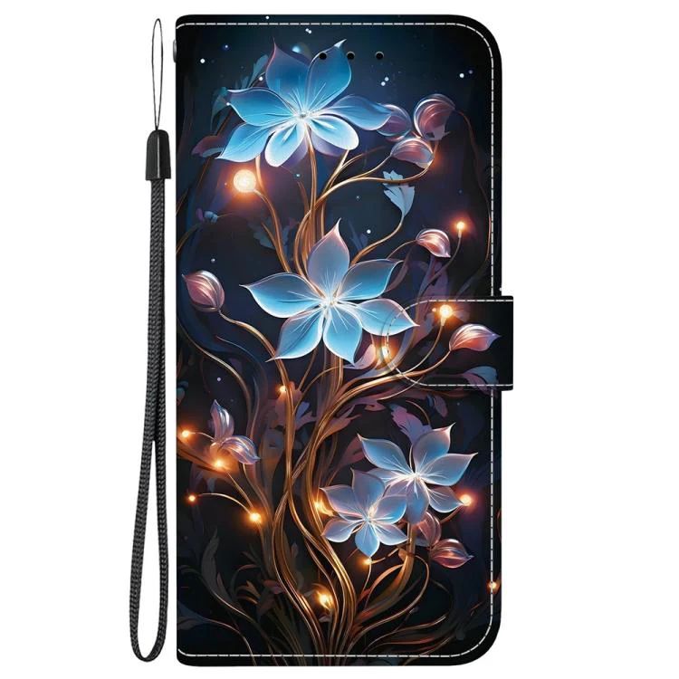 For Xiaomi 17T Pro 5G Crystal Texture Colored Drawing Leather Phone Case(Little Lantern Flower) - Image 2
