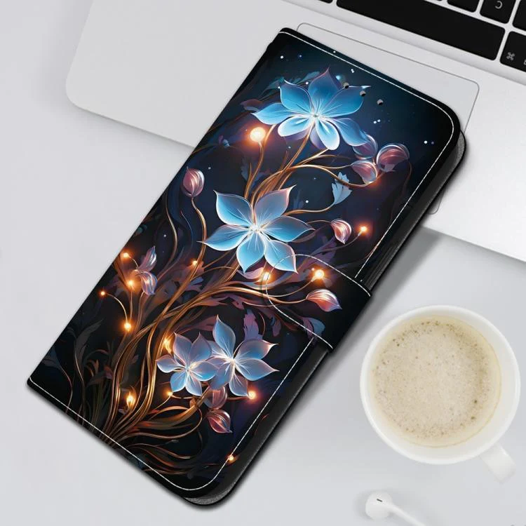 For Xiaomi 17T Pro 5G Crystal Texture Colored Drawing Leather Phone Case(Little Lantern Flower) - Image 7