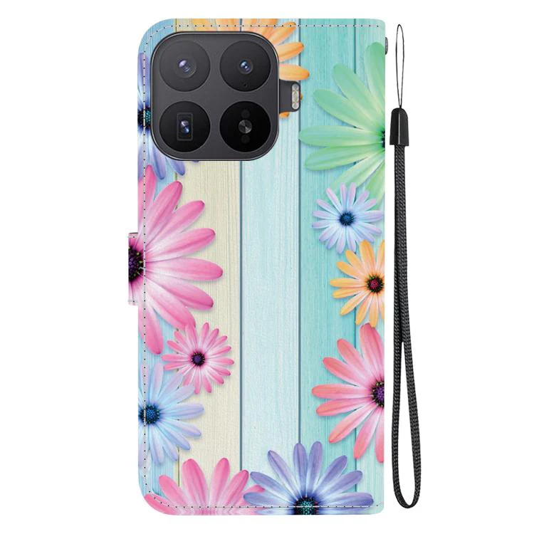 For Xiaomi 17T Pro 5G Crystal Texture Colored Drawing Leather Phone Case(Sunflowers) - Image 3