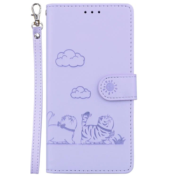 For Xiaomi 17T Pro 5G Cute Cats RFID Leather Phone Case(Purple) - Image 2