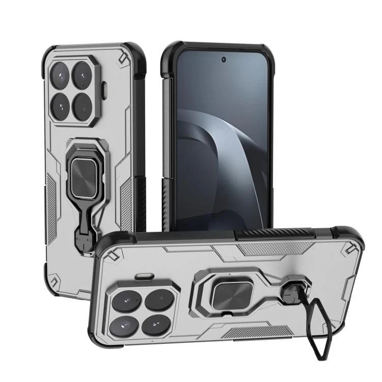 For Xiaomi 17T Pro 5G Metal Kickstand TPU Hybrid PC Phone Case(Grey)
