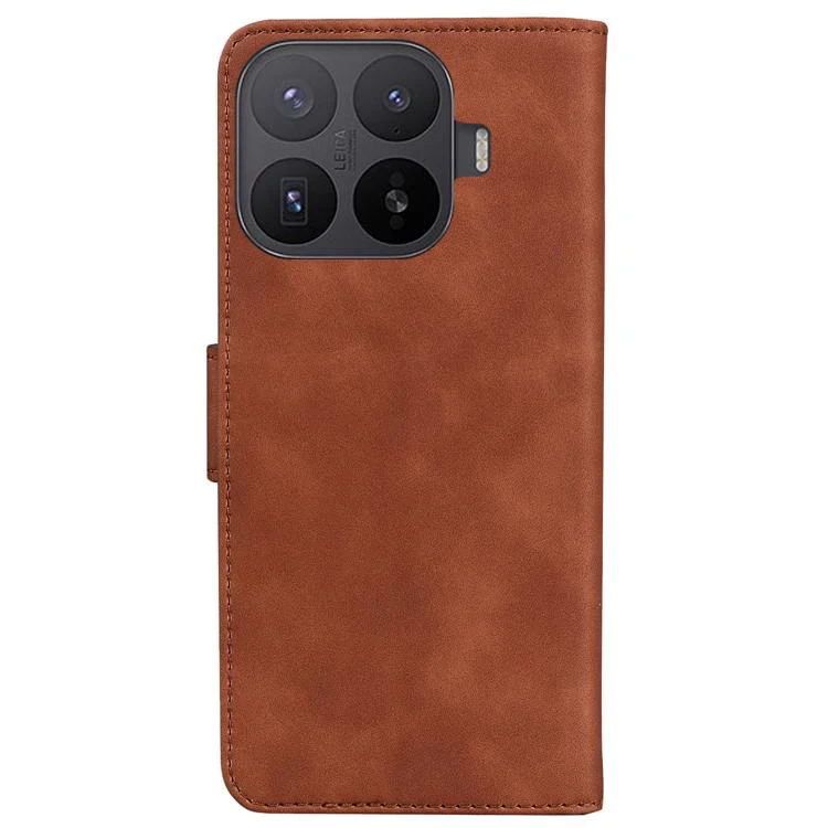 For Xiaomi 17T Pro 5G Skin Feel Pure Color Flip Leather Phone Case(Brown) - Image 3