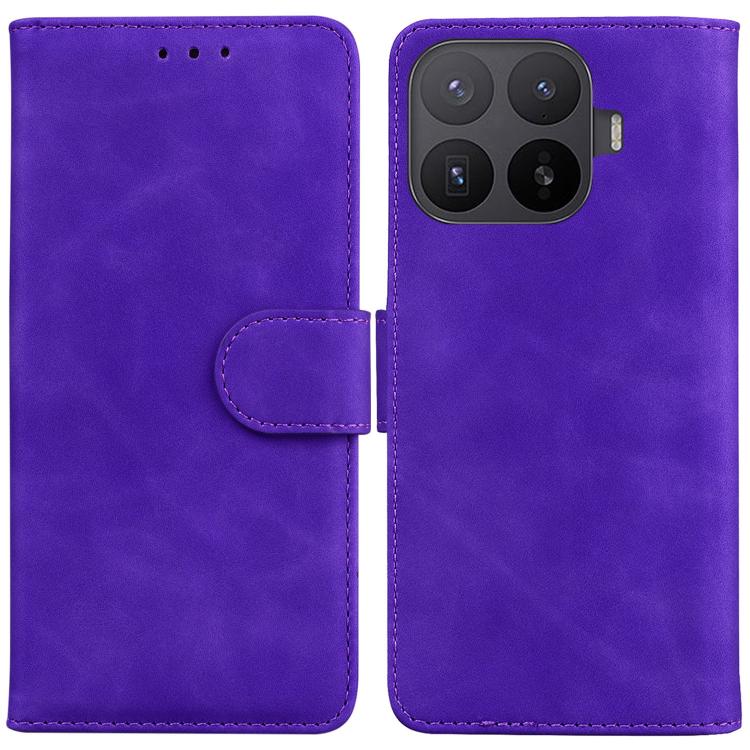 For Xiaomi 17T Pro 5G Skin Feel Pure Color Flip Leather Phone Case(Purple)