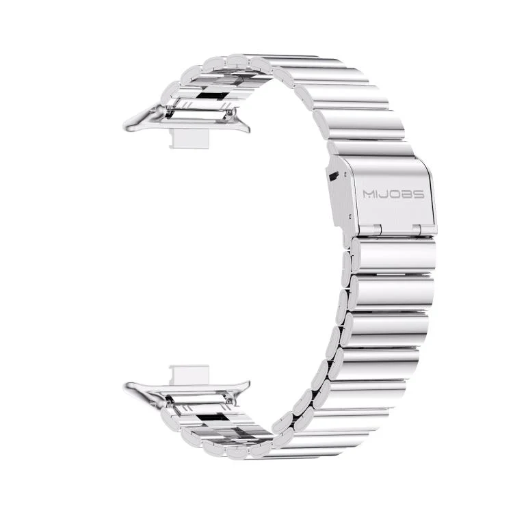 For Xiaomi Band 10 Pro / Redmi Watch 6 / 5 MIJOBS Bamboo-Link Buckle Stainless Steel Watch Band(Silver) - Image 4