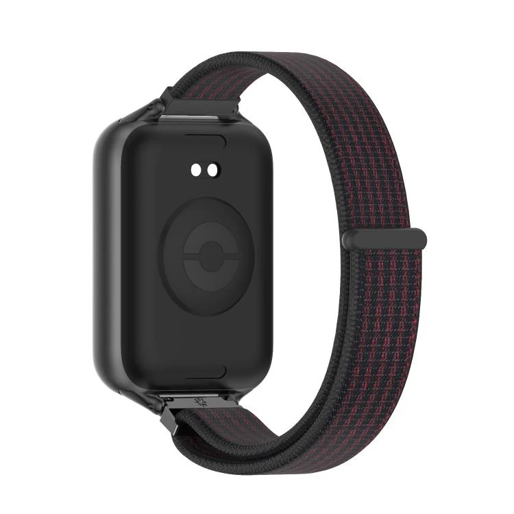 For Xiaomi Band 10 Pro / Redmi Watch 6 / 5 MIJOBS Breathable Nylon Loop Watch Band(Black Red) - Image 3
