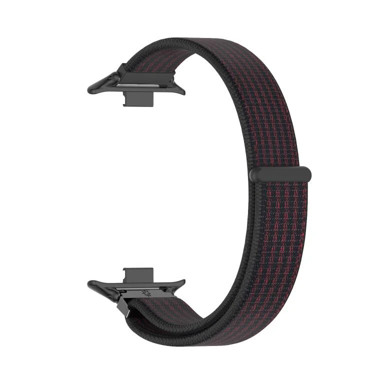 For Xiaomi Band 10 Pro / Redmi Watch 6 / 5 MIJOBS Breathable Nylon Loop Watch Band(Black Red) - Image 4