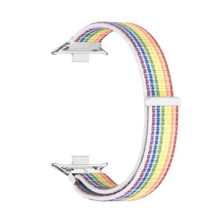 For Xiaomi Band 10 Pro / Redmi Watch 6 / 5 MIJOBS Breathable Nylon Loop Watch Band(Colorful Silver) - Image 4