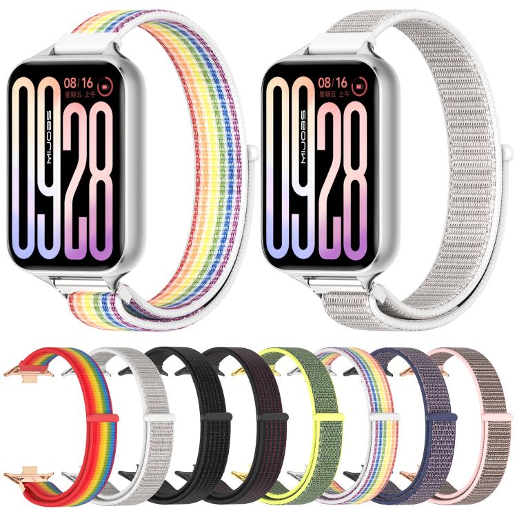 For Xiaomi Band 10 Pro / Redmi Watch 6 / 5 MIJOBS Breathable Nylon Loop Watch Band(Colorful Silver) - Image 5
