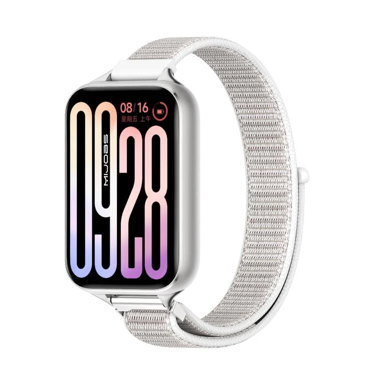 For Xiaomi Band 10 Pro / Redmi Watch 6 / 5 MIJOBS Breathable Nylon Loop Watch Band(Seashell Silver)
