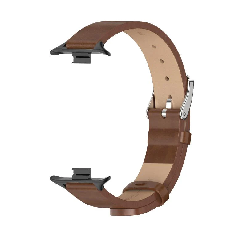 For Xiaomi Band 10 Pro / Redmi Watch 6 / 5 MIJOBS Microfiber Vegan Leather Watch Band(Brown Black) - Image 2