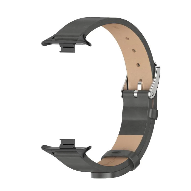 For Xiaomi Band 10 Pro / Redmi Watch 6 / 5 MIJOBS Microfiber Vegan Leather Watch Band(Grey Black) - Image 2