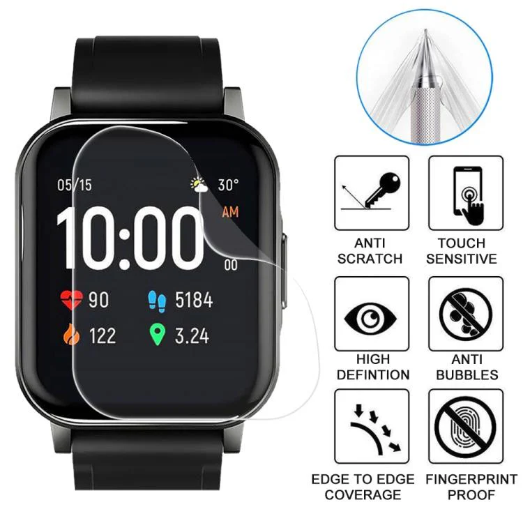 For Xiaomi Haylou LS02 5pcs xDfind Soft Hydrogel Film Full Cover Watch Front Protector - Image 3