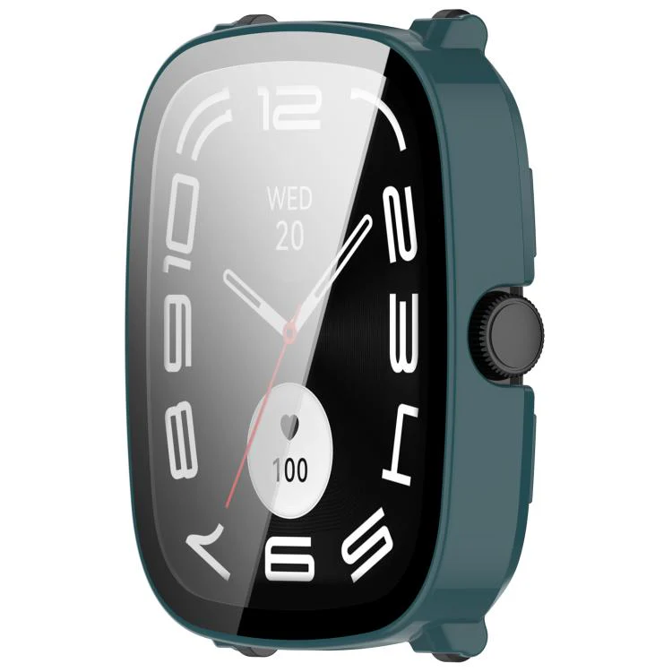 For Xiaomi Haylou RS5 Tempered Glass Film Integrated PC Watch Protective Case(Pine Green) - Image 2