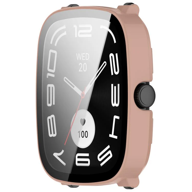 For Xiaomi Haylou RS5 Tempered Glass Film Integrated PC Watch Protective Case(Pink) - Image 2