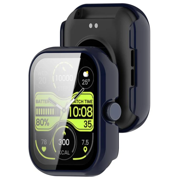 For Xiaomi Haylou Watch 4 Tempered Film Integrated PC Watch Protective Case(Ink Blue) - Image 3