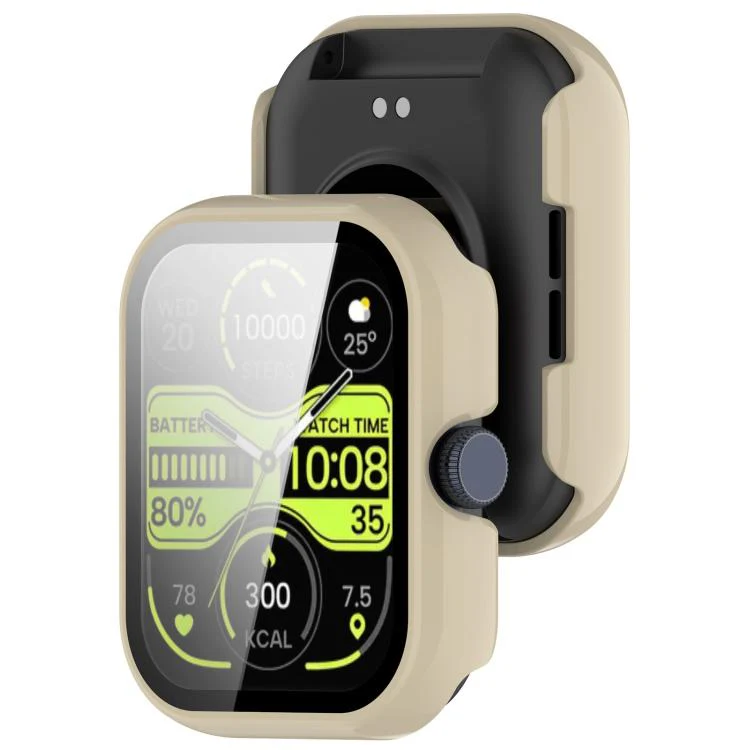 For Xiaomi Haylou Watch 4 Tempered Film Integrated PC Watch Protective Case(Ivory White) - Image 3